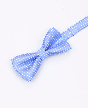 Blaue Fliege Nr. 2 mit Punkten für Kinder aus Polyester | Louis - Unipap's
