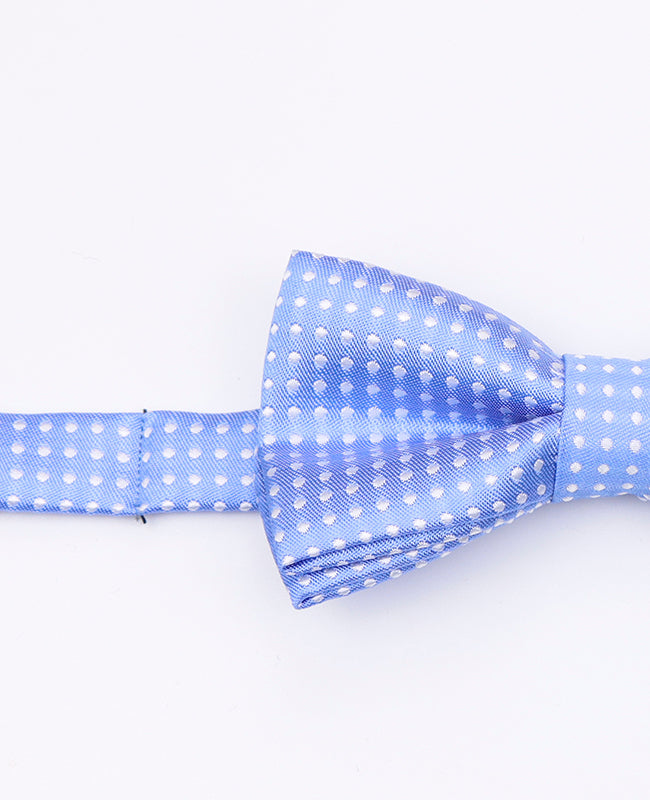Blaue Fliege Nr. 2 mit Punkten für Kinder aus Polyester | Louis - Unipap's