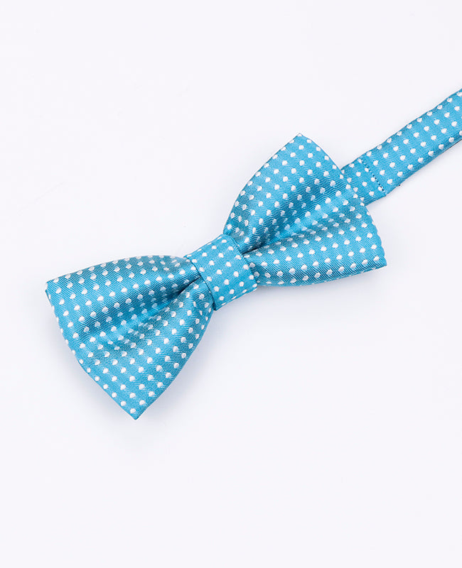 Blaue Fliege n°4 mit Punkten für Kinder aus Polyester | Louis - Unipap's