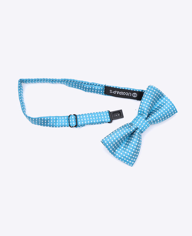 Blaue Fliege Nr. 4 mit Punkten für Kinder aus Polyester | Louis - Unipap's