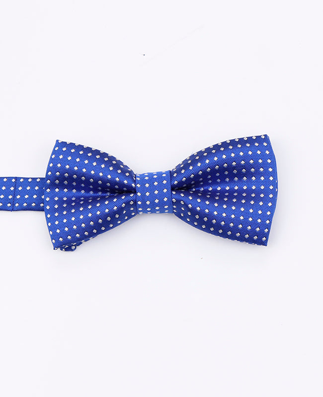 Blaue Fliege Nr. 5 mit Punkten für Kinder aus Polyester | Louis - Unipap's