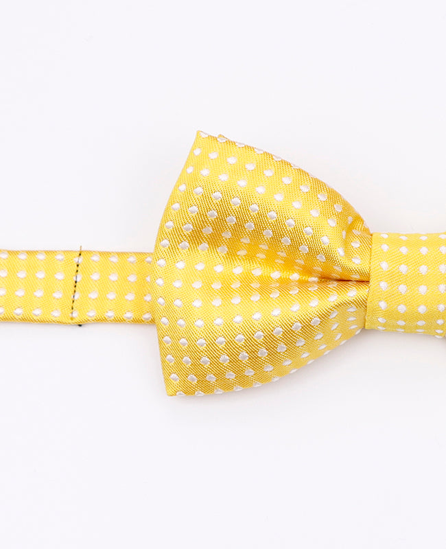 Fliege Gelb n°1 mit Punkten für Kinder aus Polyester | Louis - Unipap's