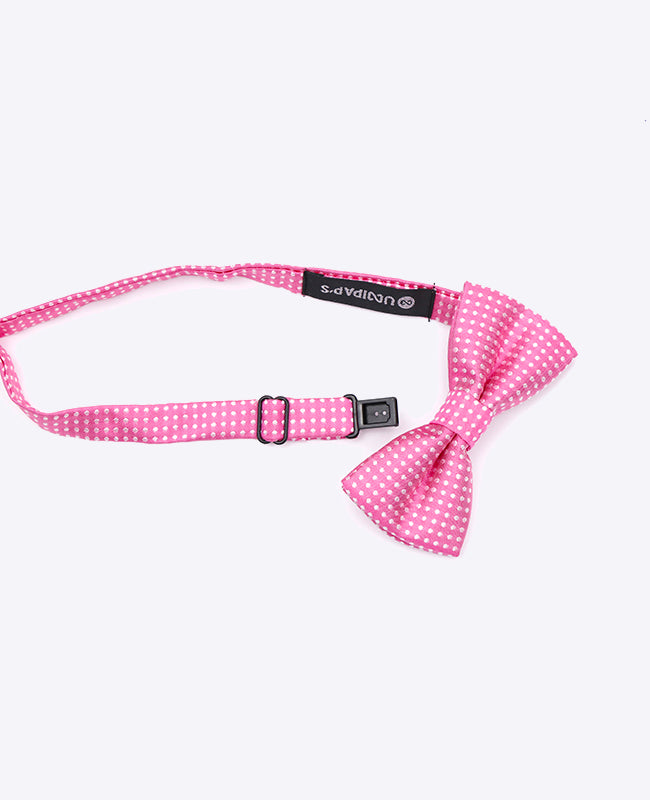 Fliege Rosa n°2 mit Punkten Kinder aus Polyester | Louis - Unipap's