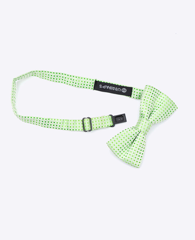 Grüne Fliege n°2 mit Punkten für Kinder aus Polyester | Louis - Unipap's