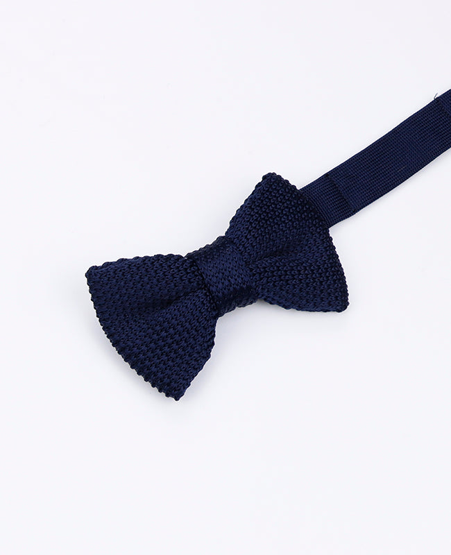 Blaue Strick-Fliege Nr. 2 Kinder «Léon»