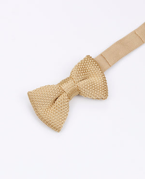 Goldfarbene Strickfliege für Kinder «Léon»