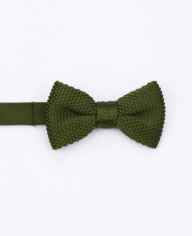 Noeud Papillon Vert n°2 Enfant en Tricot «Léon»