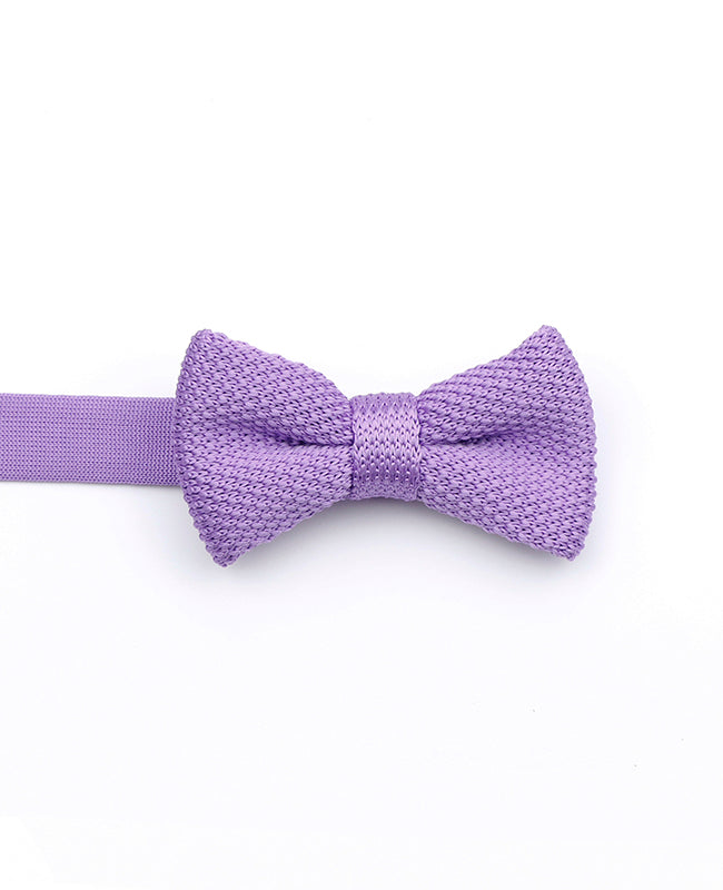 Gestrickte Fliege Violett Kinder «Léon»