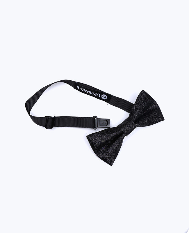 Glitzer-Fliege Schwarz n°1 Kinder aus Polyester «Olive»