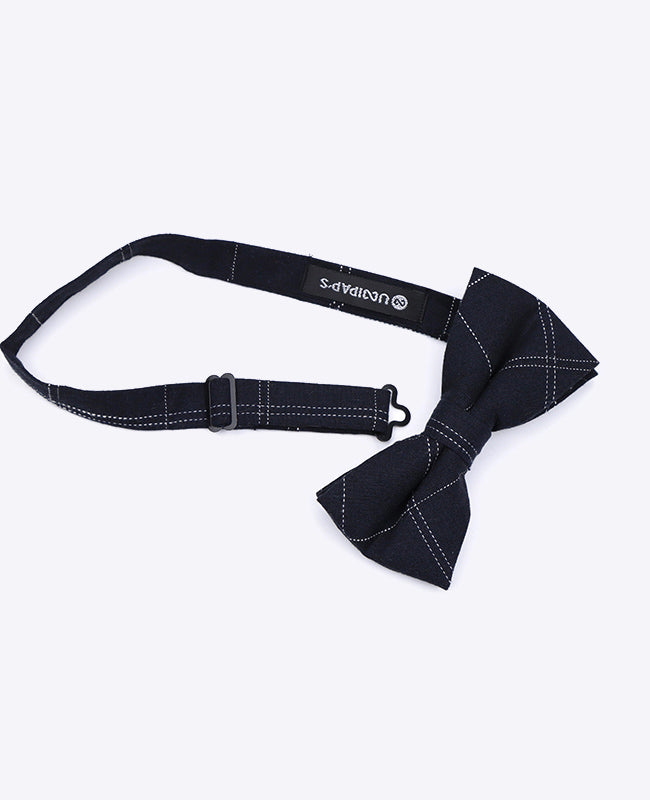 Noeud Papillon Tartan Noir n°1 Homme en Coton | Marcel - Unipap's