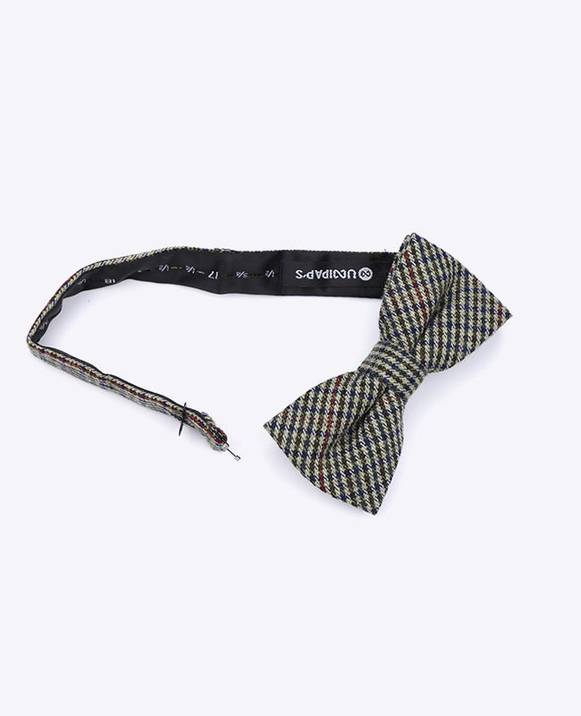 Fliege Tartan Grau Nr. 9 Herren aus Wolle | Nobert - Unipap's