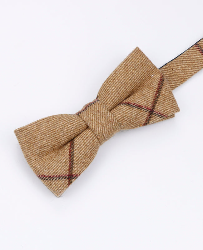 Fliege Tartan Braun Nr. 1 Herren aus Wolle | Nobert - Unipap's