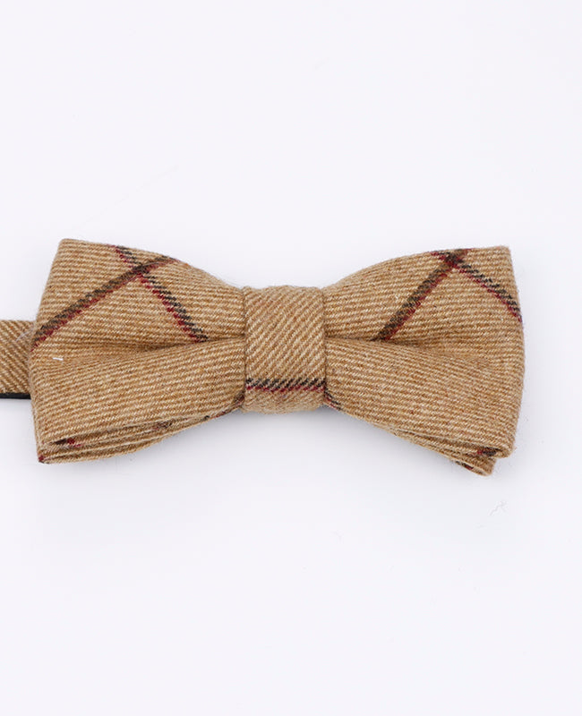 Fliege Tartan Braun Nr. 1 Herren aus Wolle | Nobert - Unipap's