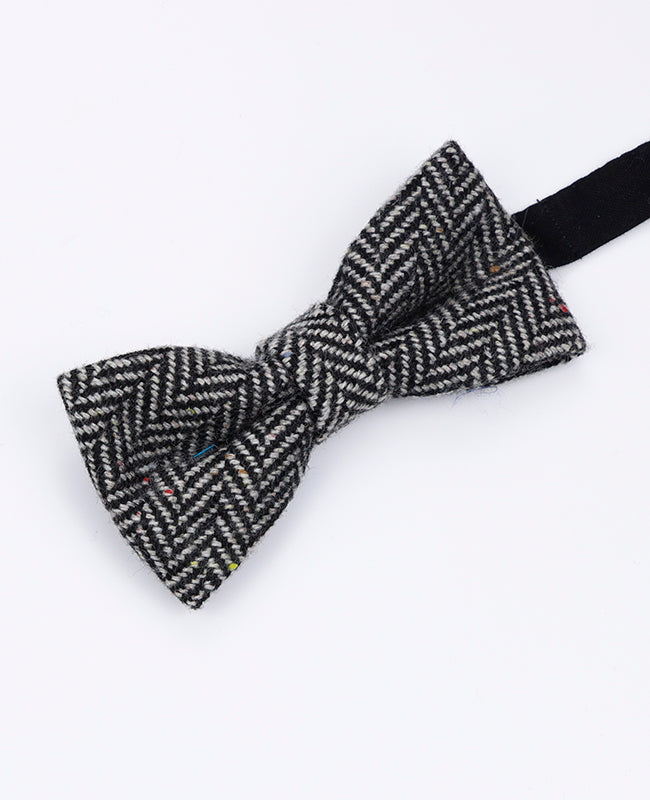 Fliege Tartan Grau Nr. 1 Herren Wolle 