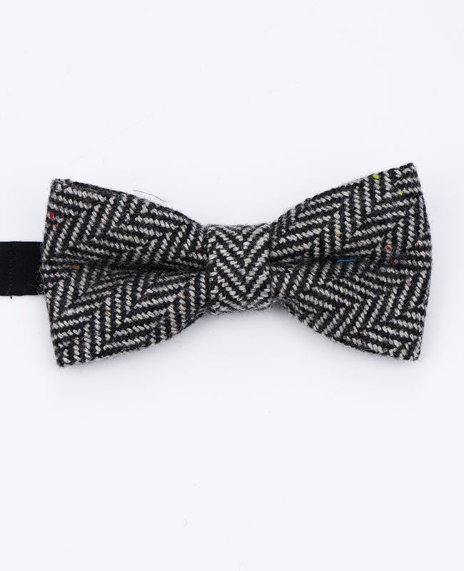Fliege Tartan Grau Nr. 1 Herren Wolle 