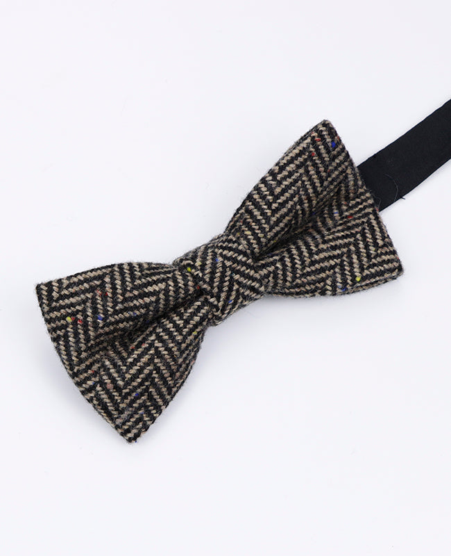 Fliege Tartan Grau Nr. 2 Herren Wolle 