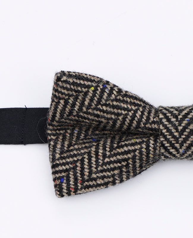 Fliege Tartan Grau Nr. 2 Herren Wolle 