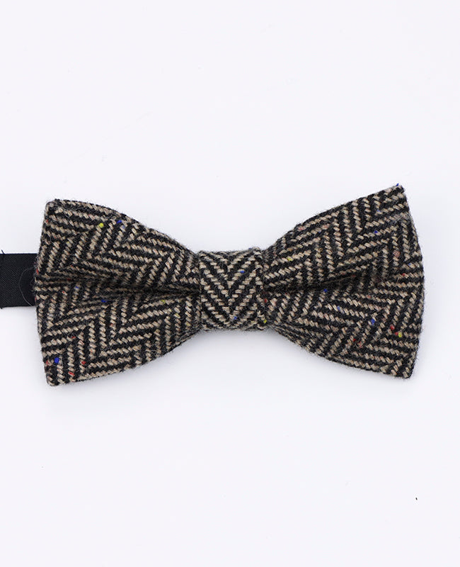 Fliege Tartan Grau Nr. 2 Herren Wolle 