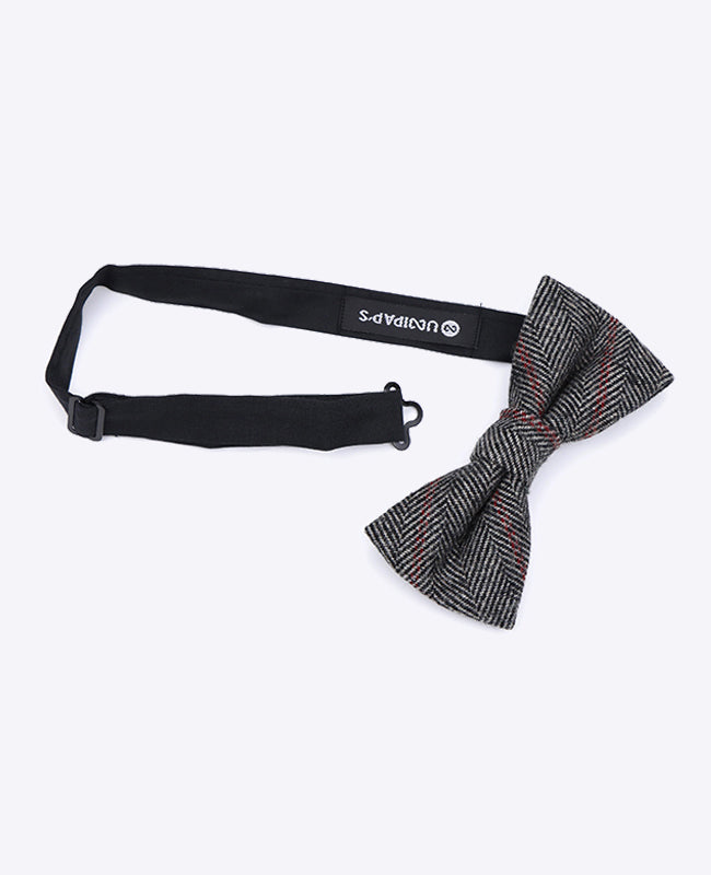 Fliege Tartan Grau n°4 Herren Wolle | Norbert - Unipap's