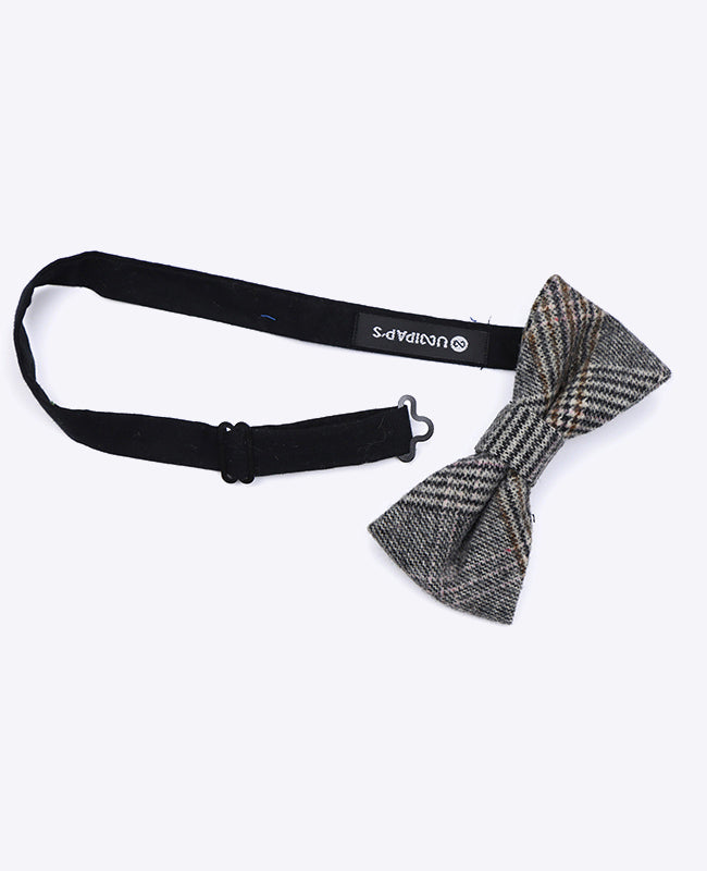 Fliege Tartan Grau Nr. 7 Herren aus Wolle | Norbert - Unipap's