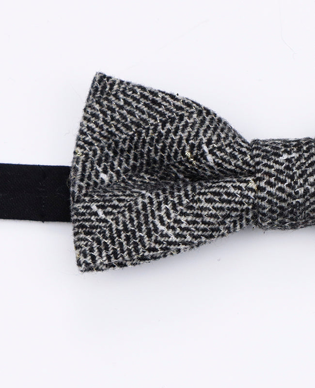 Fliege Tartan Grau Nr. 8 Herren aus Wolle | Norbert - Unipap's