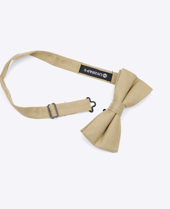 Fliege Beige n°1 Herr aus Leinen 