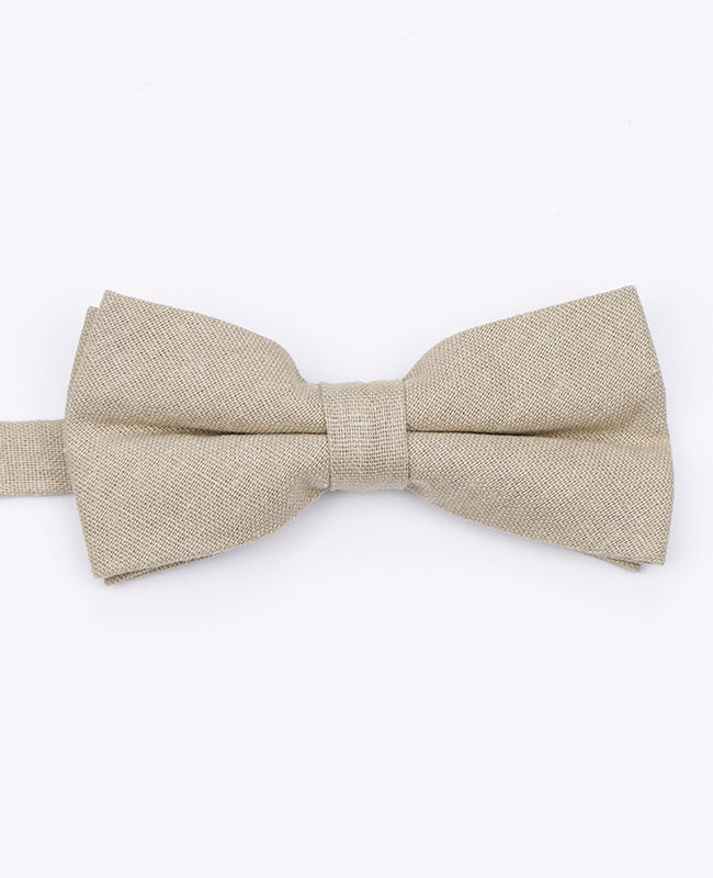 Fliegen Beige Nr. 2 Vater & Sohn Leinen «Basile»