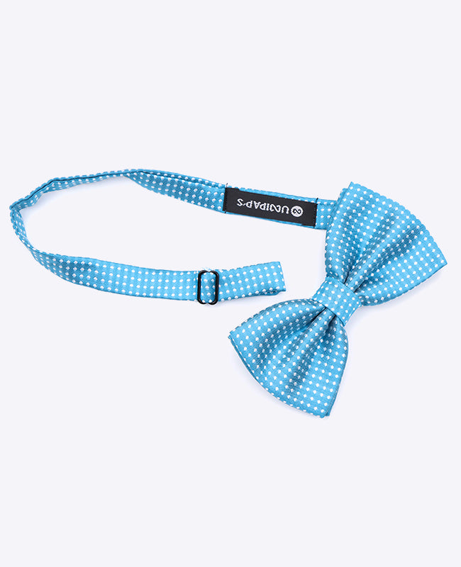 Blaue Fliege n°4 mit Punkten aus Polyester | Louis - Unipap's