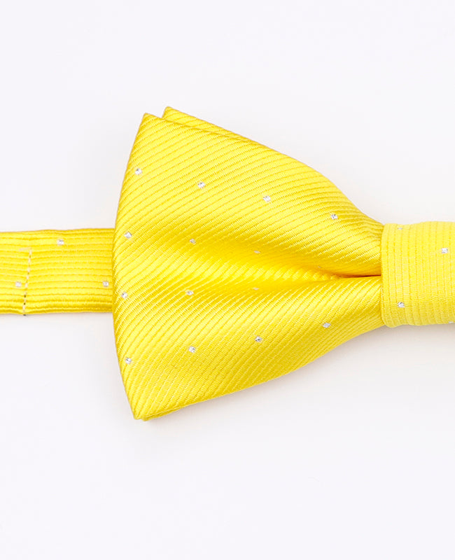 Fliege Gelb Nr. 1 mit Punkten Herren aus Polyester | Georges - Unipap's