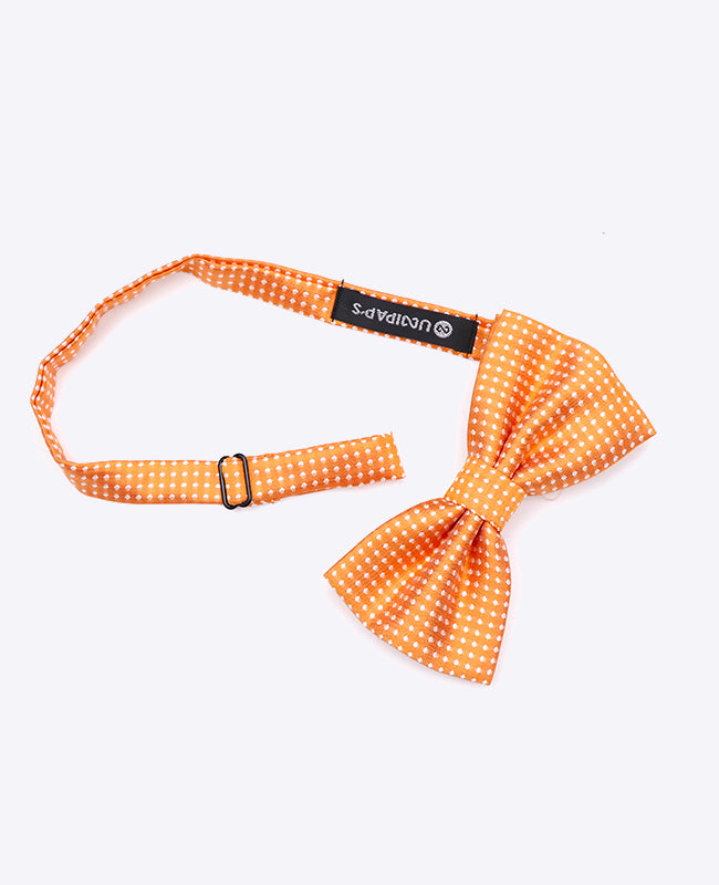 Fliege Orange mit Punkten Herren aus Polyester | Louis - Unipap's
