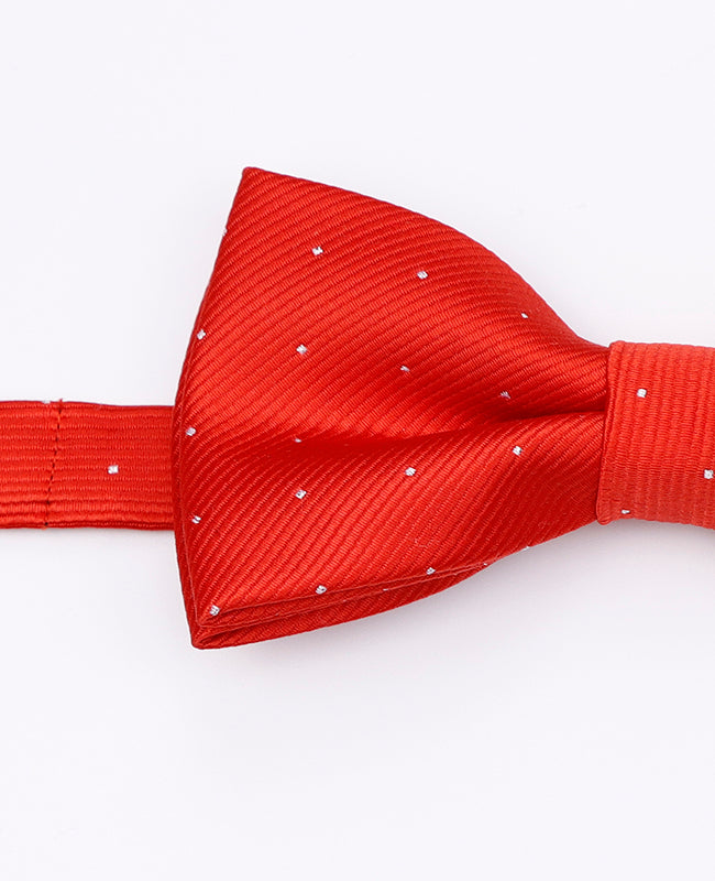 Fliege Rot Nr. 2 mit Punkten Herren aus Polyester | Georges - Unipap's