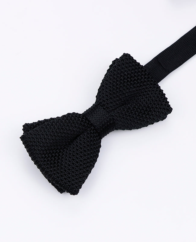 Schwarze Strickfliege für Herren «Léon»