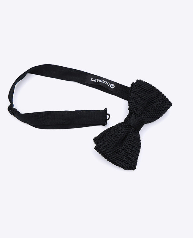 Noeud Papillon Noir Homme en Tricot «Léon»