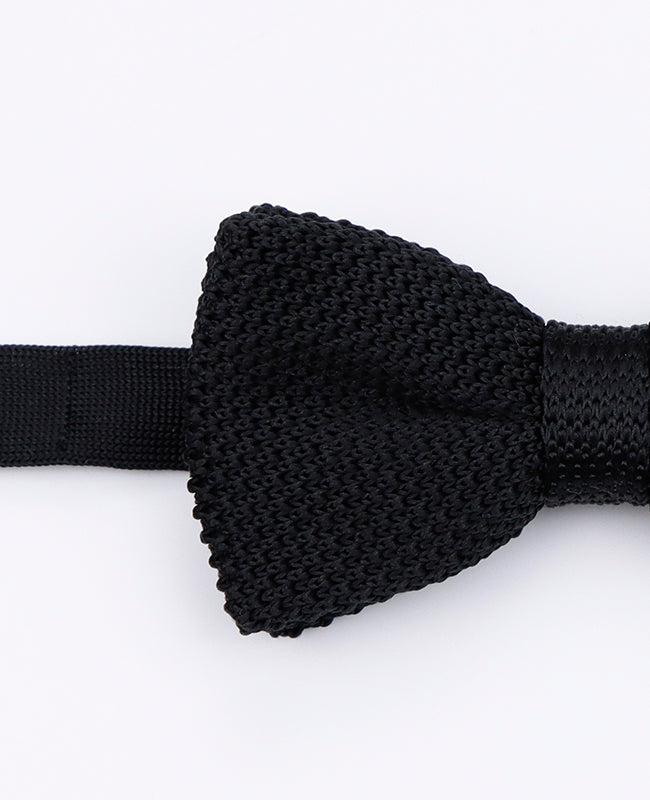 Schwarze Strickfliege für Herren «Léon»