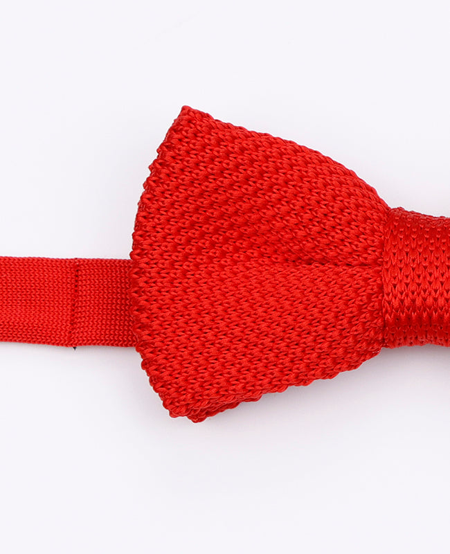 Rote Strickfliege Nr. 2 für Herren «Léon»