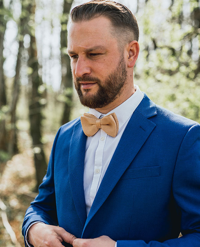 Noeud Papillon Doré Homme en Tricot «Léon»