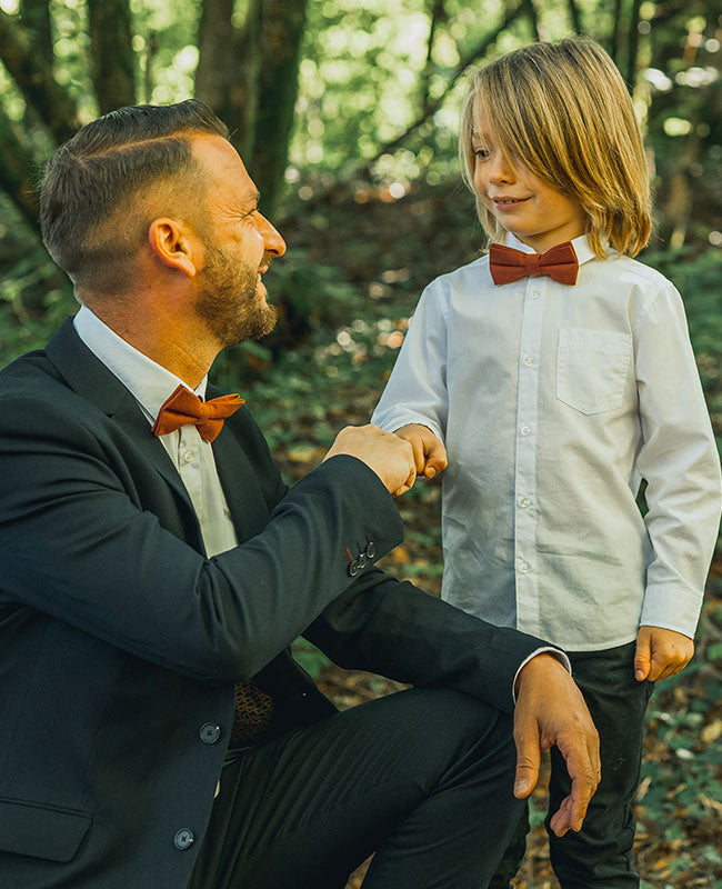 Noeud Papillon Terracotta Enfant en Coton «Edgard»