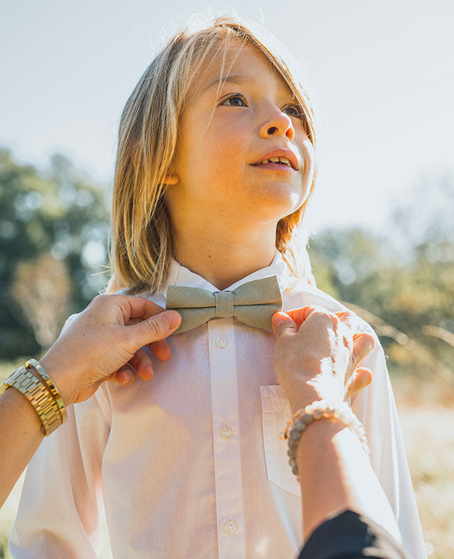 Fliege Grün Nr. 2 Kinder Baumwolle «Oscar»