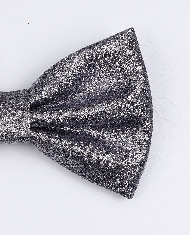 Noeud Papillon à Paillette Argent n°1 Homme en Polyester «Olive»