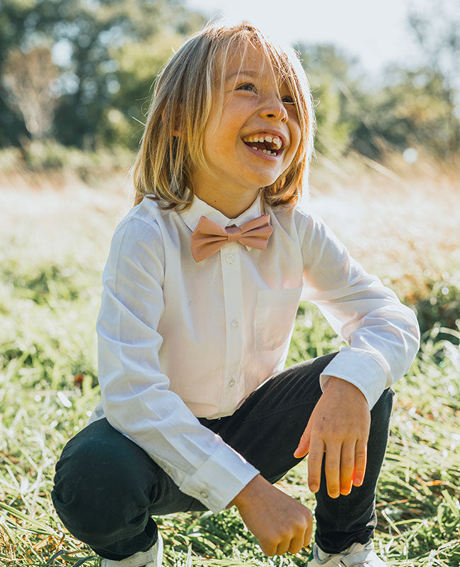 Fliege Rosa n°4 Kinder aus Polyester «Anatole»