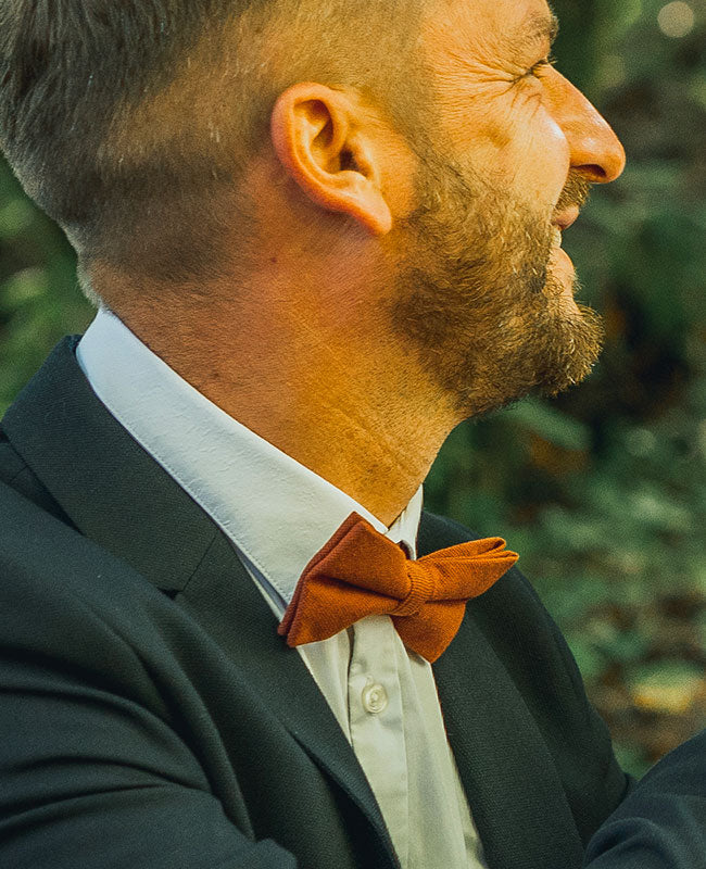 Fliege Terracotta Herren Baumwolle «Edgard»