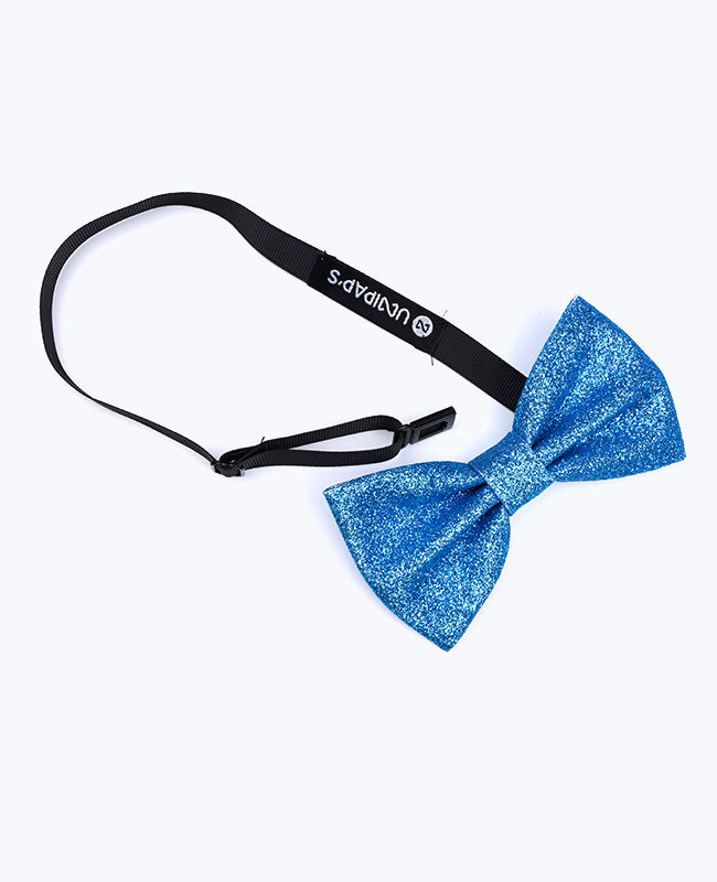Fliege mit Blau-Glitzer Nr. 2 Herren aus Polyester «Olive»