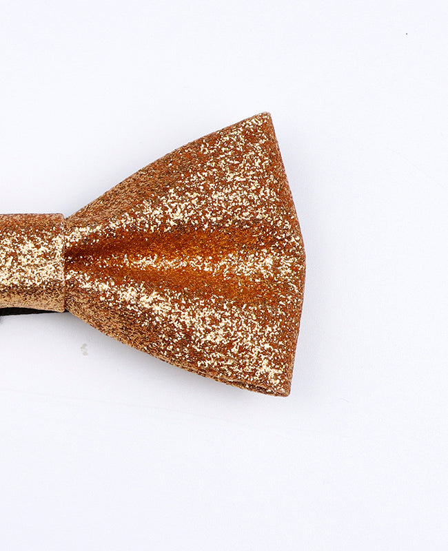 Fliege mit Goldglitzer n°2 Kinder aus Polyester «Olive»