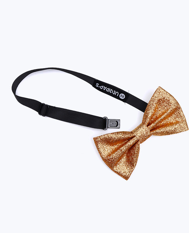 Fliege mit Pailletten Gold n°2 aus Polyester «Olive»