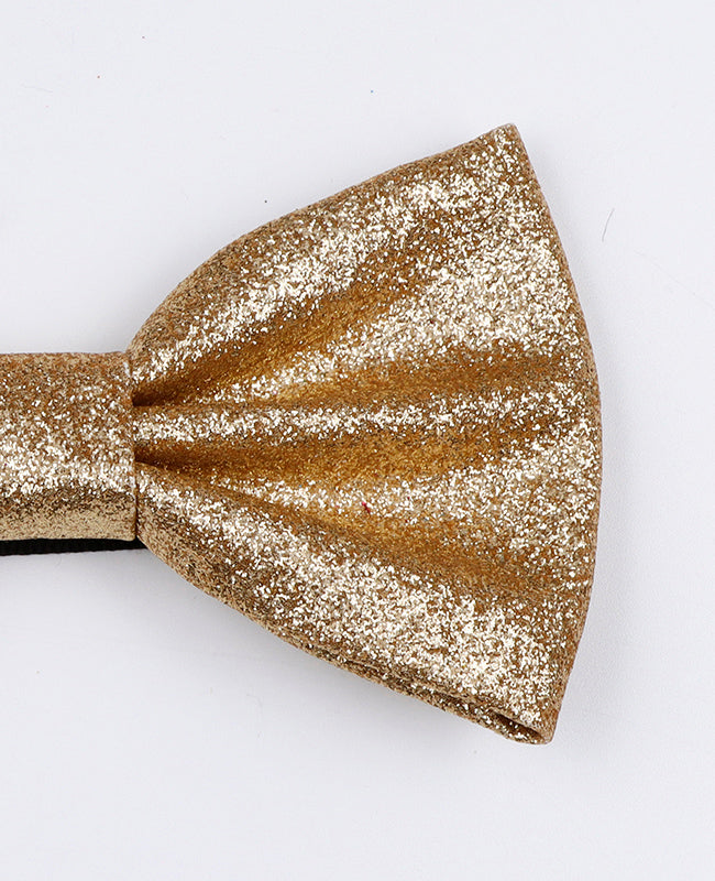 Fliege mit Glitzer Gold Nr. 4 aus Polyester «Olive»