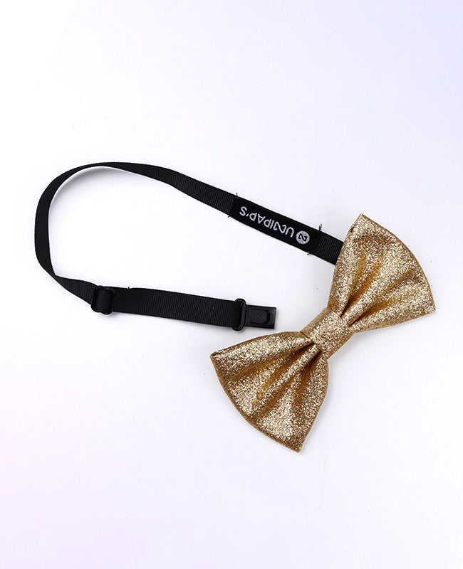 Fliege mit Glitzer Gold Nr. 4 aus Polyester «Olive»