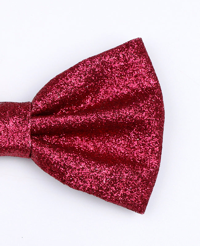 Fliege mit roten Pailletten Nr. 1 aus Polyester «Olive»