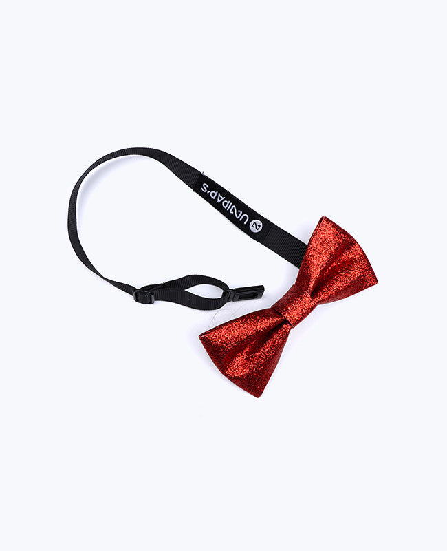 Glitzer-Fliege Rot Nr. 2 Kinder aus Polyester «Olive»