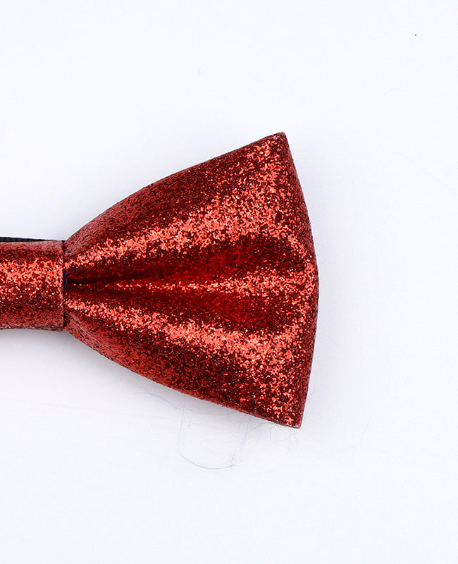 Glitzer-Fliege Rot Nr. 2 Kinder aus Polyester «Olive»