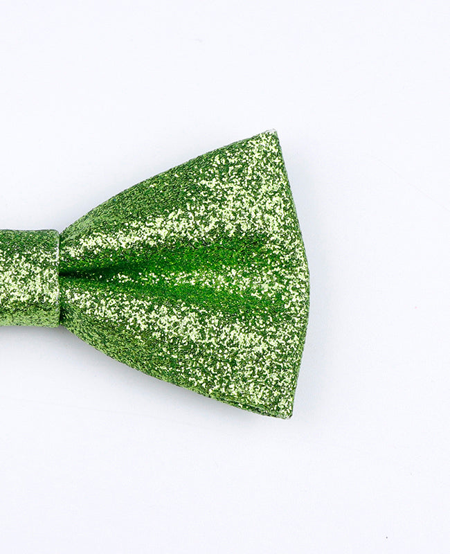 Kinderfliege mit Pailletten Grün n°2 aus Polyester «Olive»